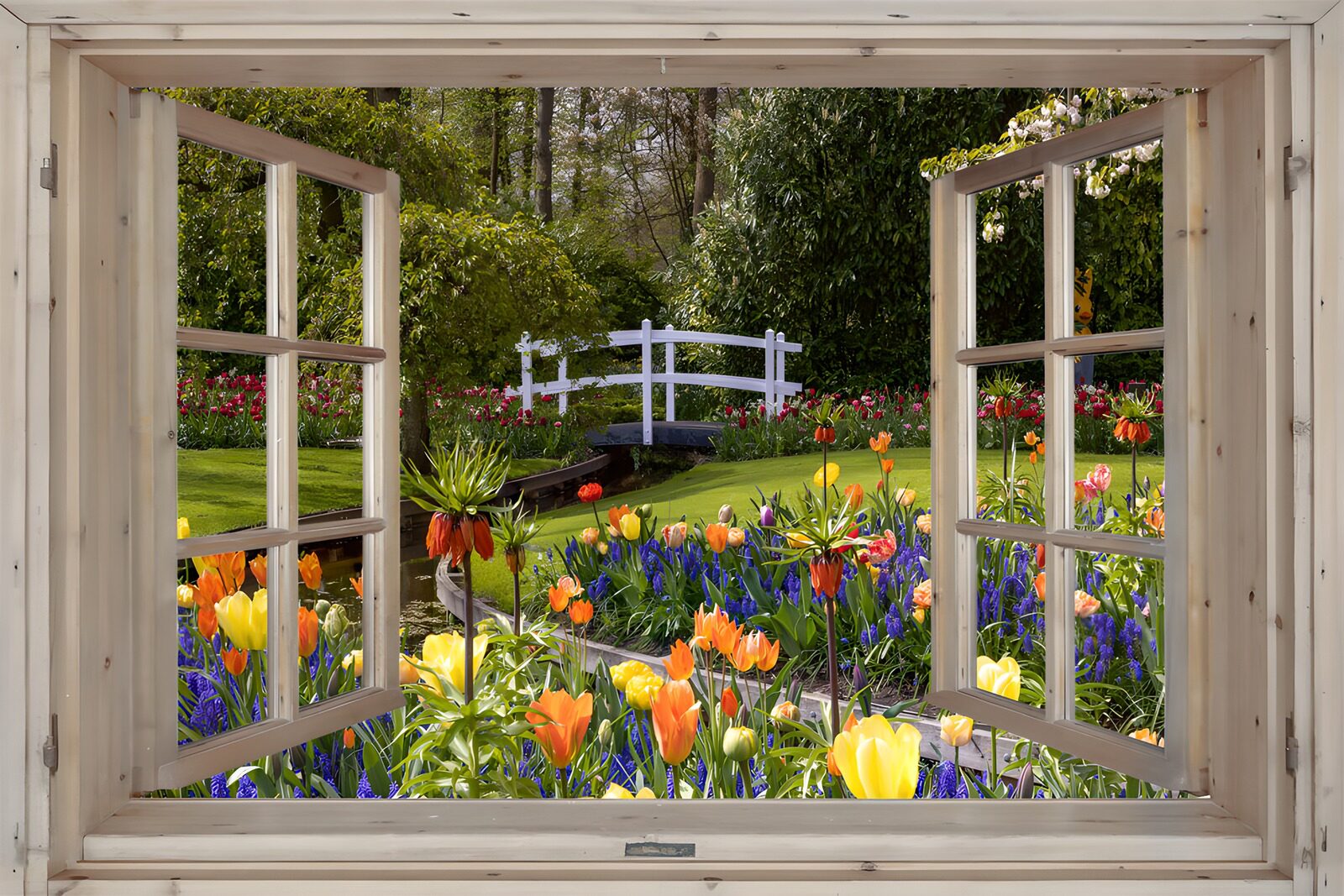 TPFR45348: Vue magnifique sur un jardin fleuri