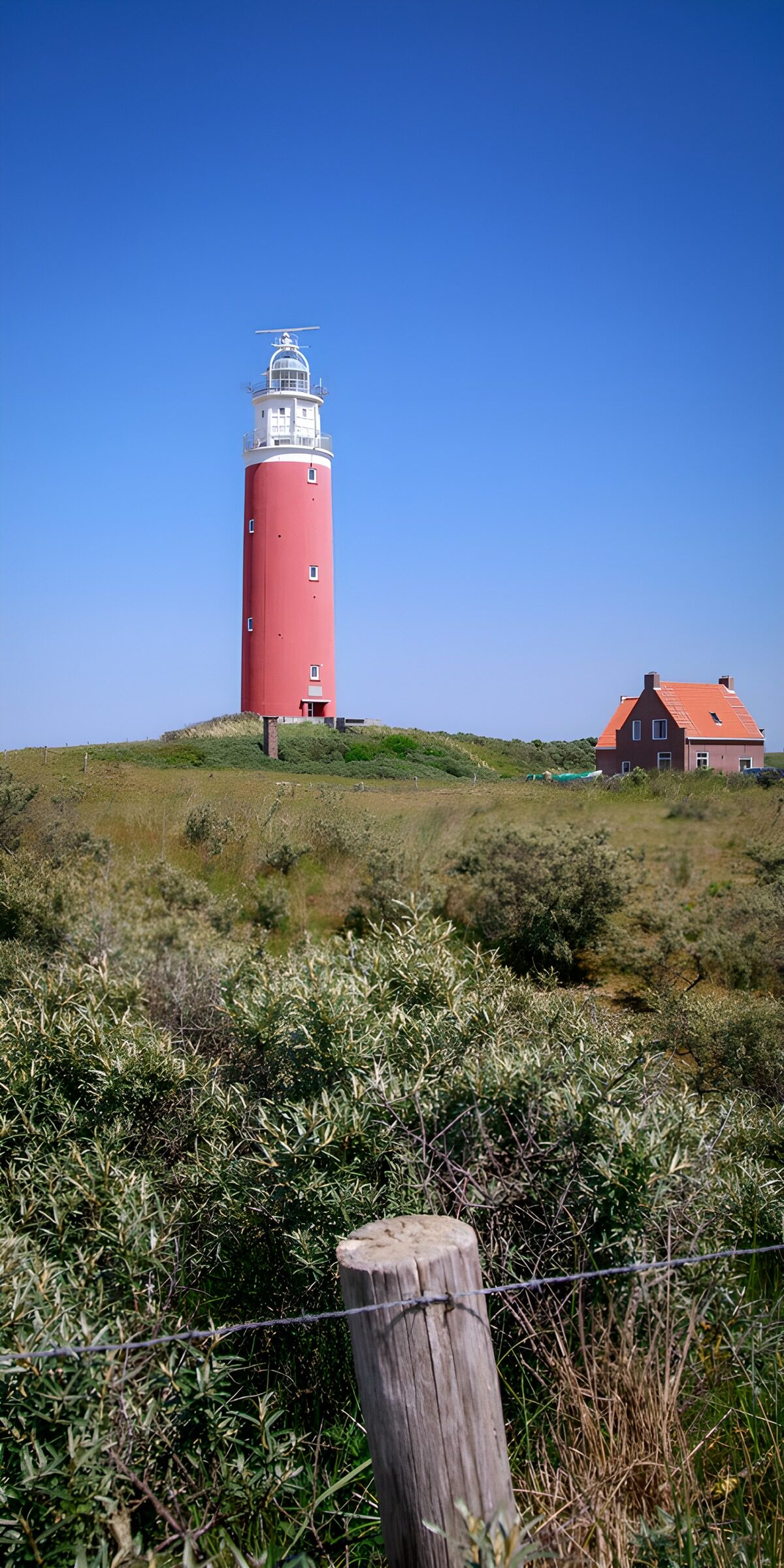 TPFR69164: Phare rouge sur la côte