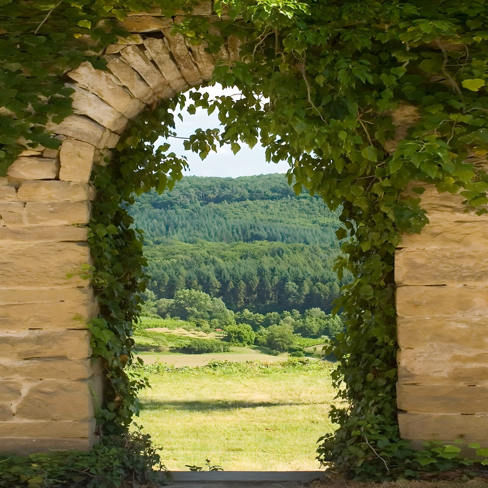TPFR76082: Une porte vers la nature verdoyante