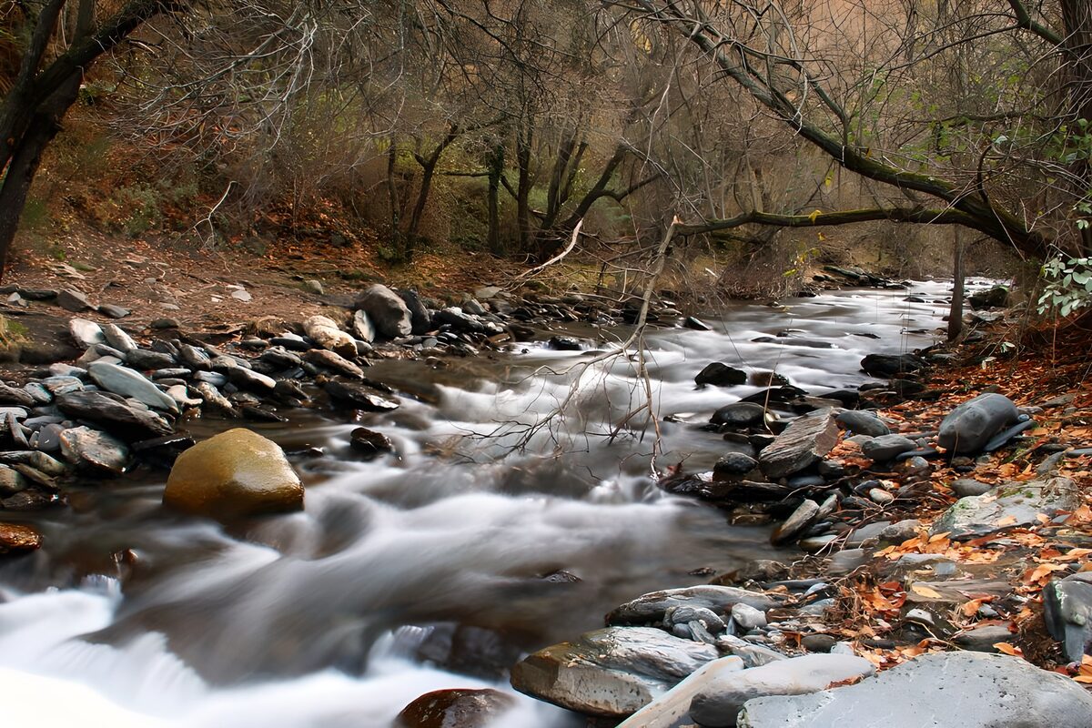 TPFR92622: Rivière paisible au milieu des rochers