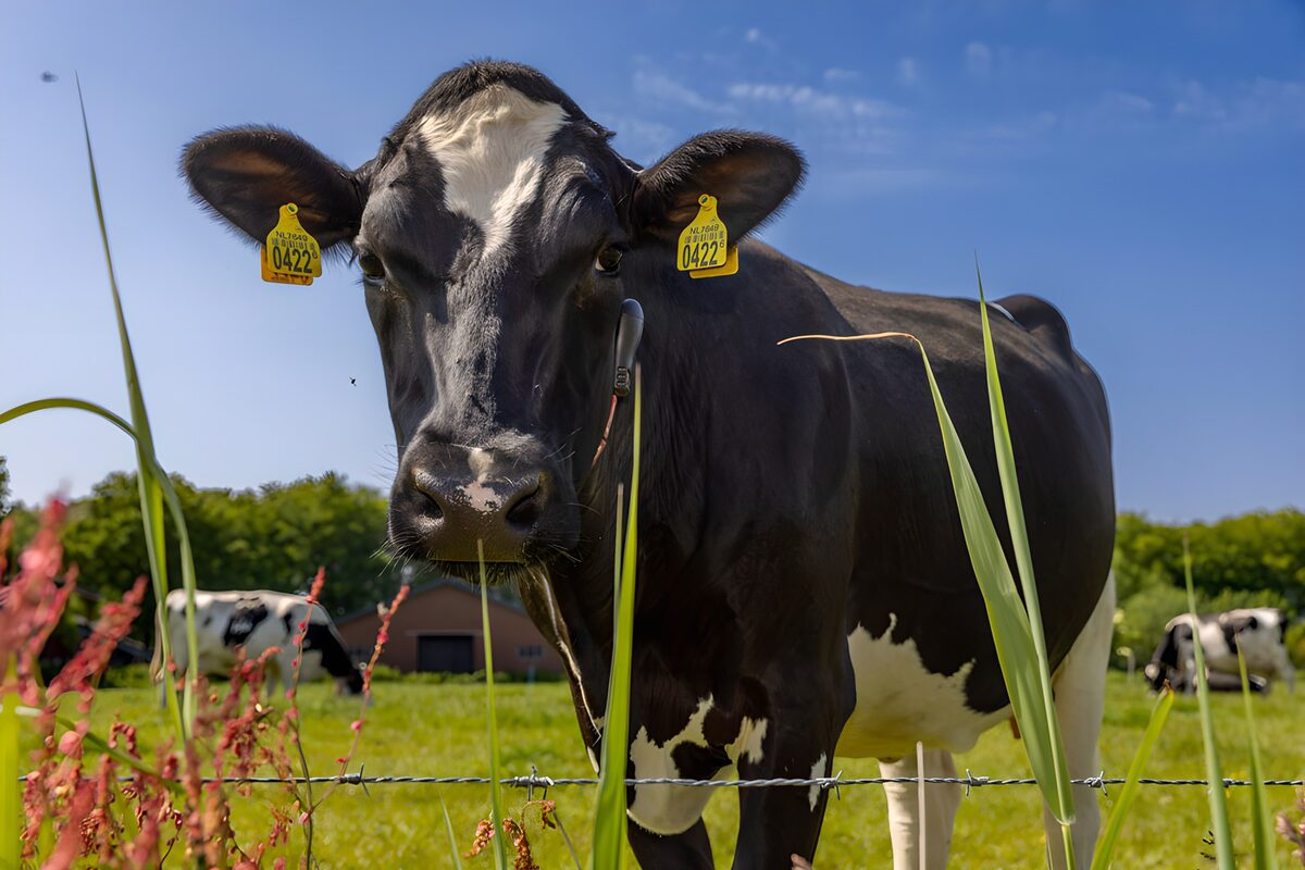 TPFR29703: Vache paisible dans un pré ensoleillé