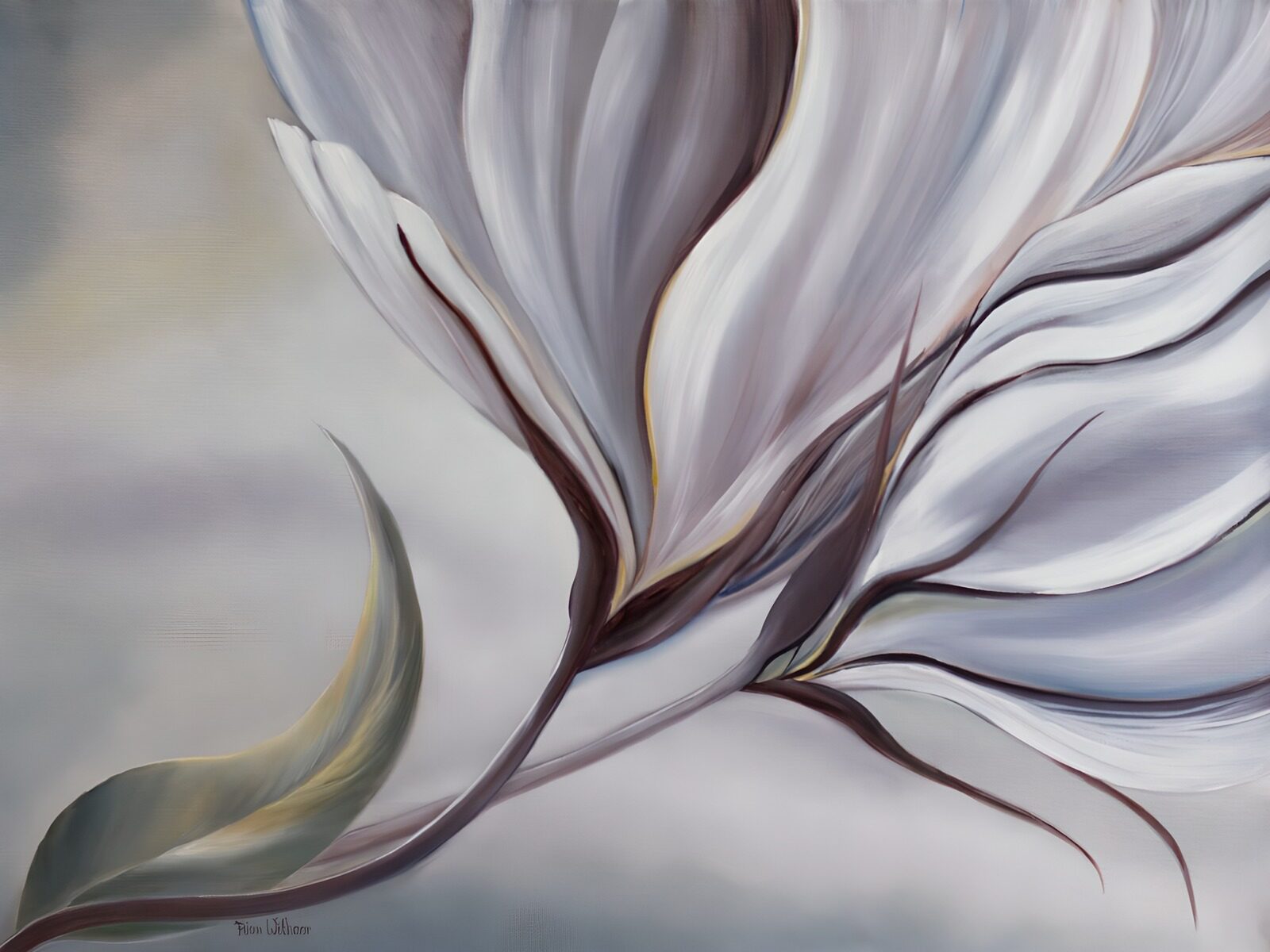 TPFR48628: Fleur en nuances de blanc