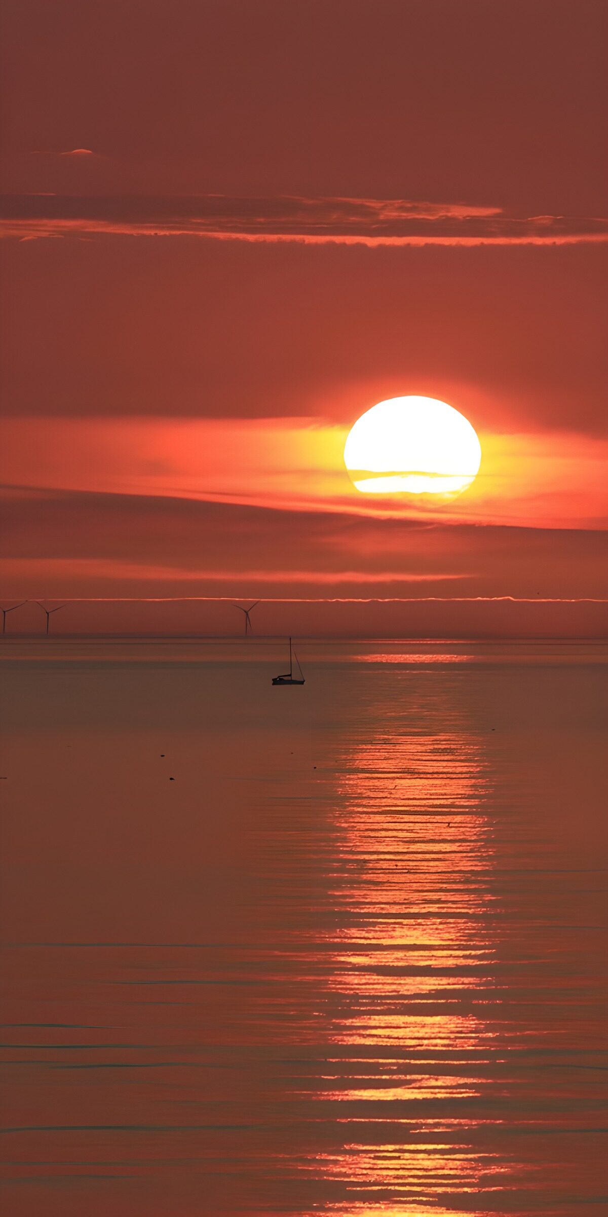 TPFR54992: Coucher de soleil sur la mer calme