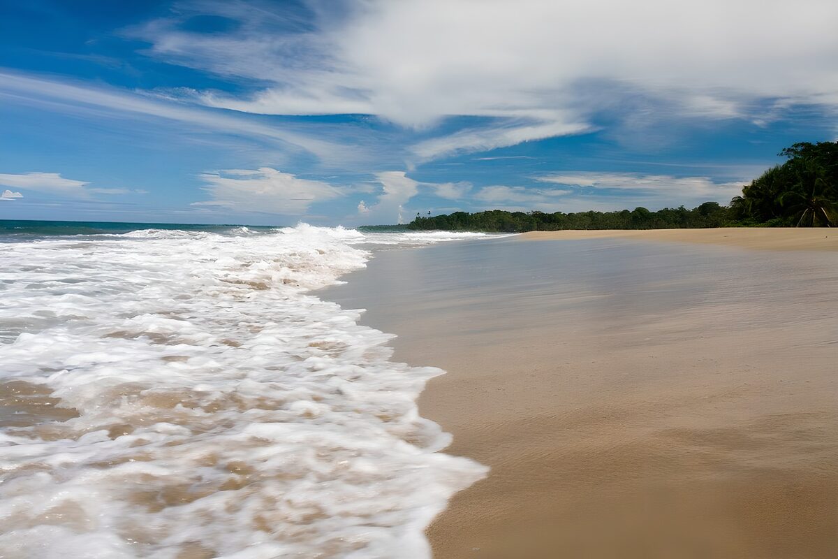 TPFR27697: Plage paisible sous un ciel bleu clair