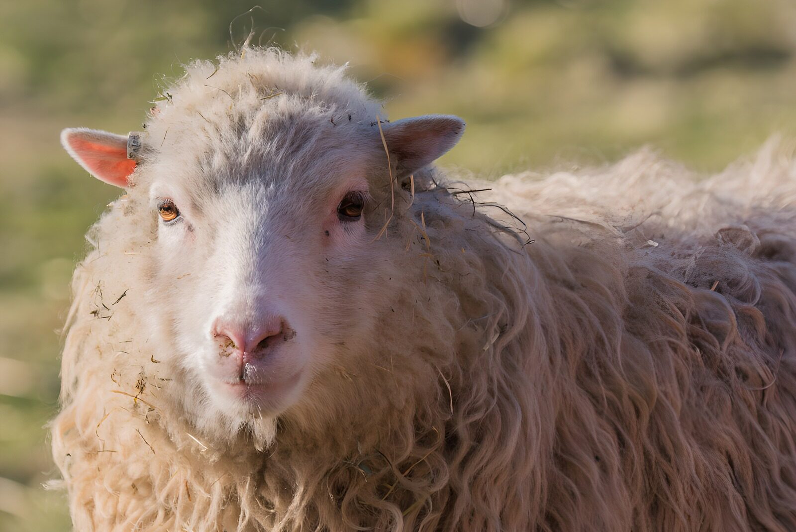 TPFR76557: Mouton curieux dans les champs verdoyants