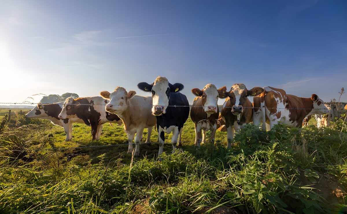 Vaches paisibles dans un champ verdoyant