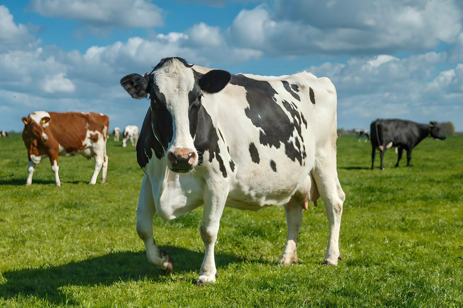 TPFR38213: Vache dans un pré verdoyant