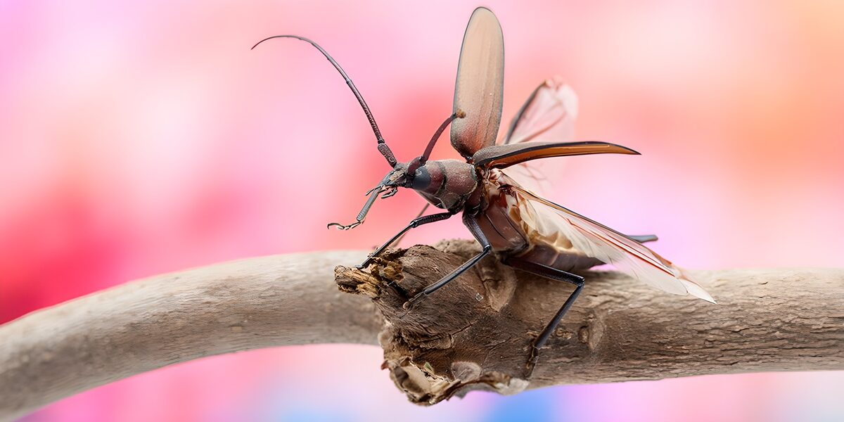 Insecte fascinant sur une branche