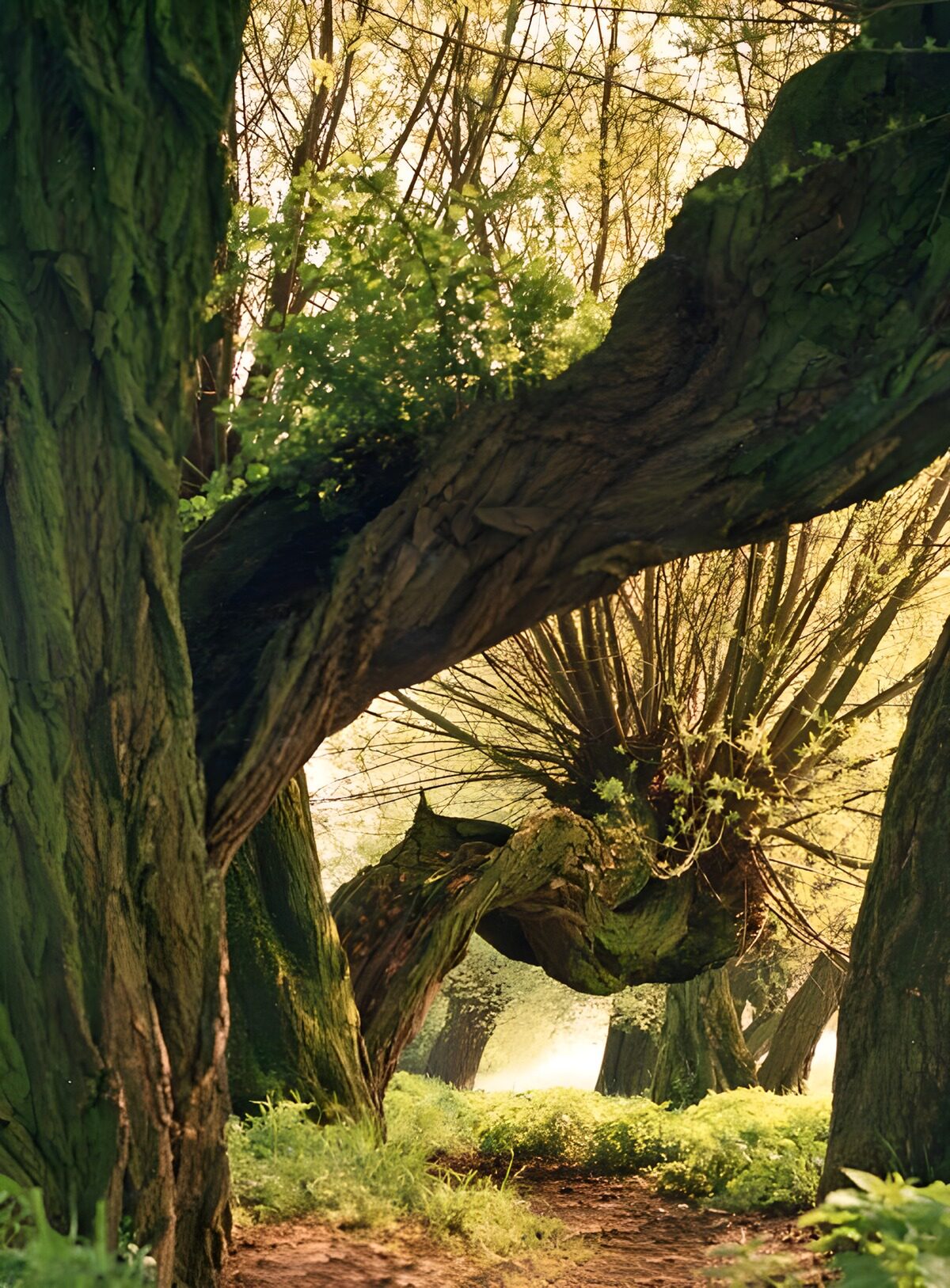 TPFR83616: Arbres enchantés dans la lumière dorée