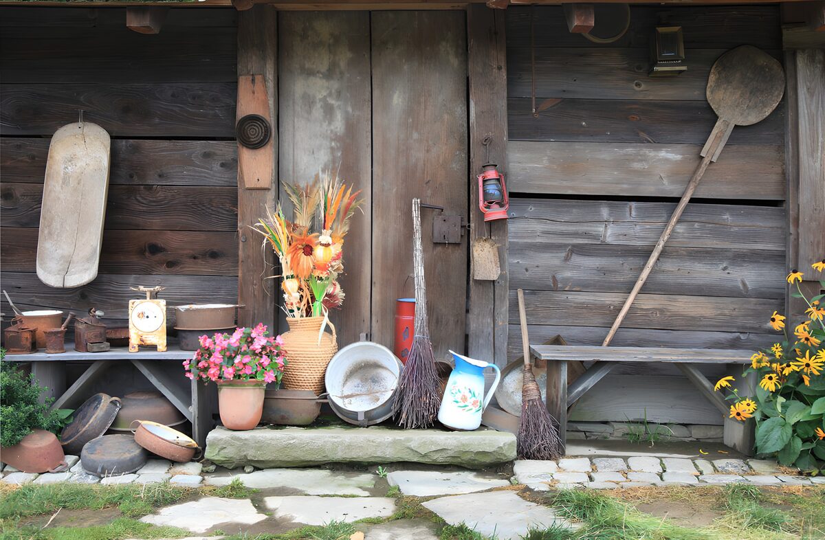 TPFR87309: Décor rustique d'une grange traditionnelle