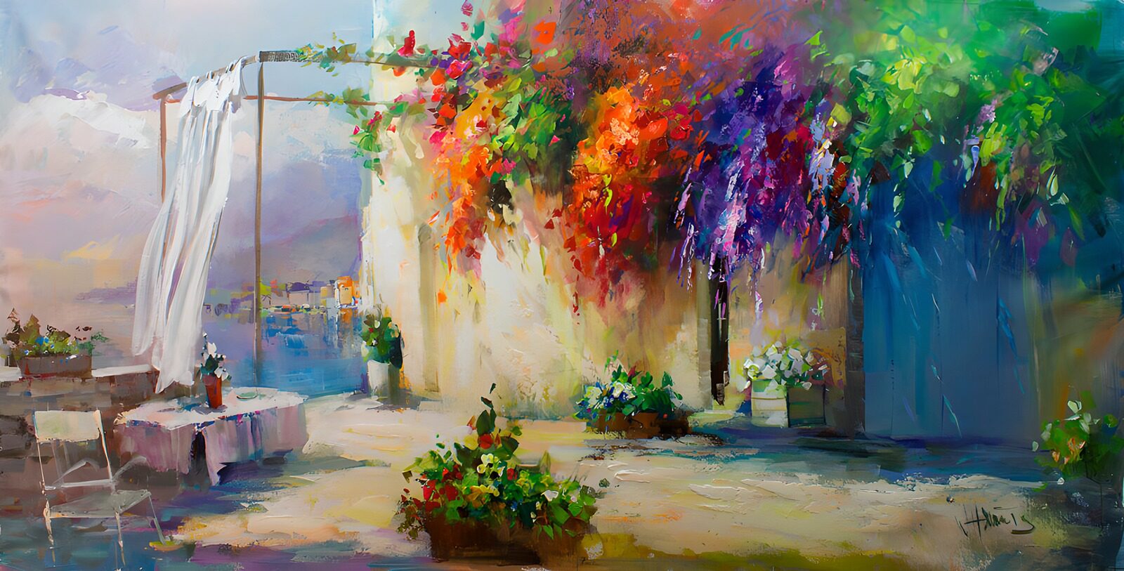 TPFR89784: Jardin de couleurs éclatantes