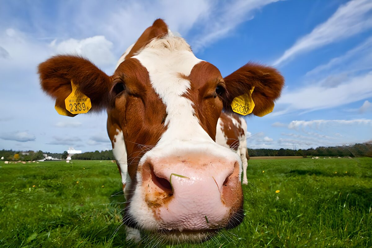 Gros plan d'une tête de vache