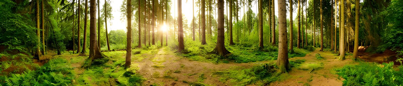 TPFR13263: Forêt verdoyante au lever du soleil