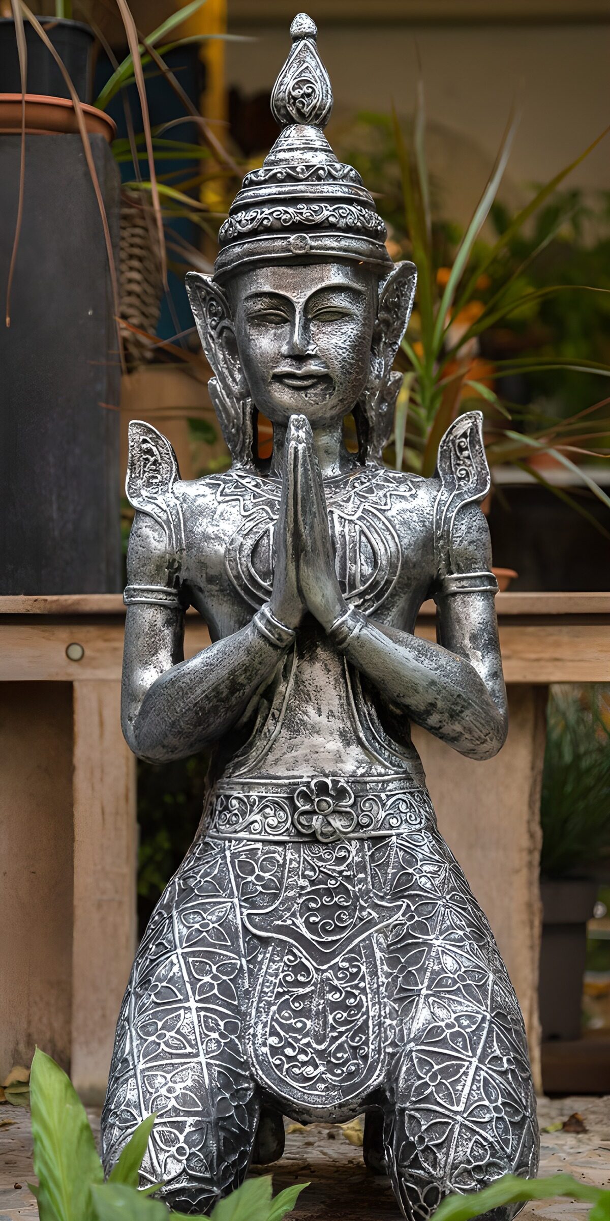 TPFR70312: Statue en prière élégante