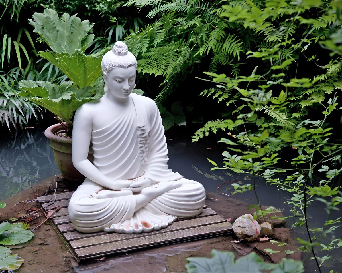 TPFR16088: Statue de Bouddha dans la nature