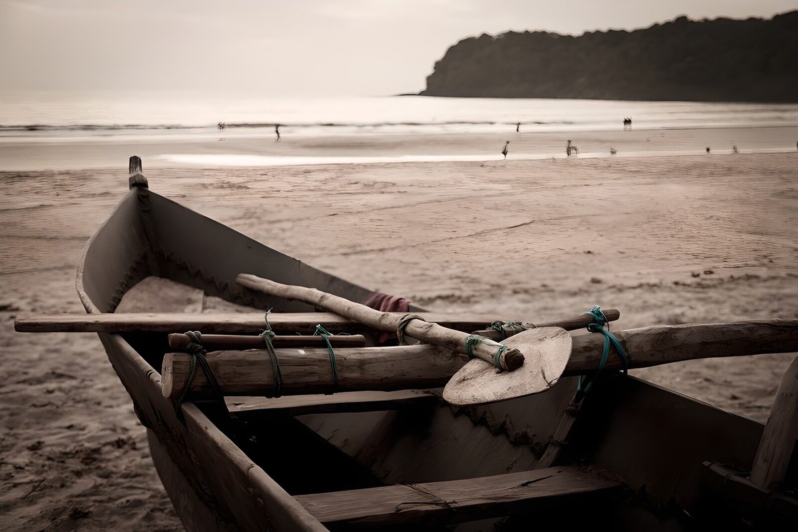 TPFR27580: Barque traditionnelle sur la plage