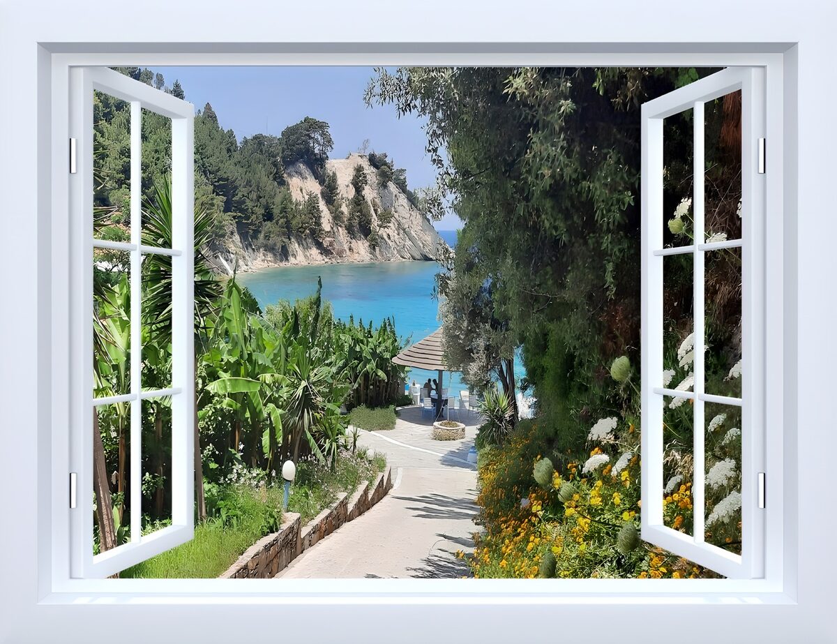 Vue paisible sur la mer turquoise