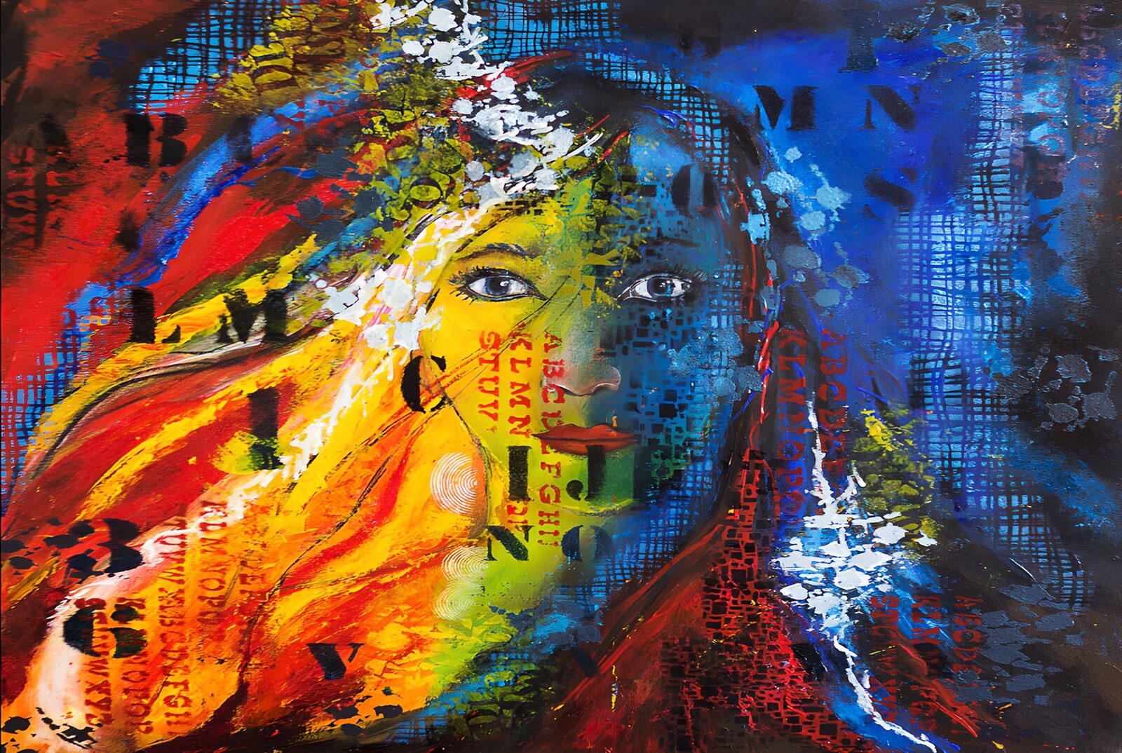 TPFR37248: Portrait coloré et abstrait