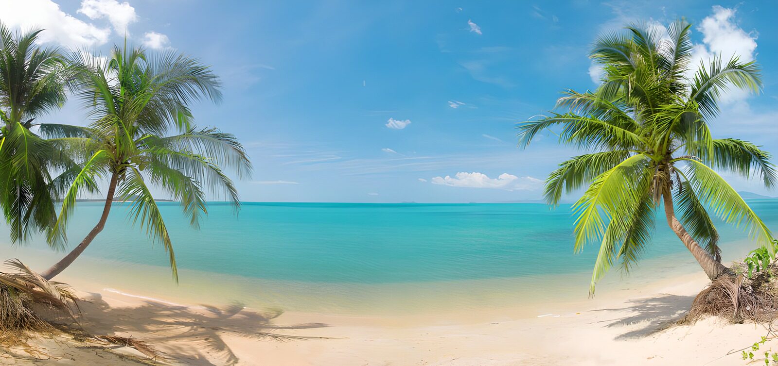 TPFR38743: Plage paisible sous le ciel bleu