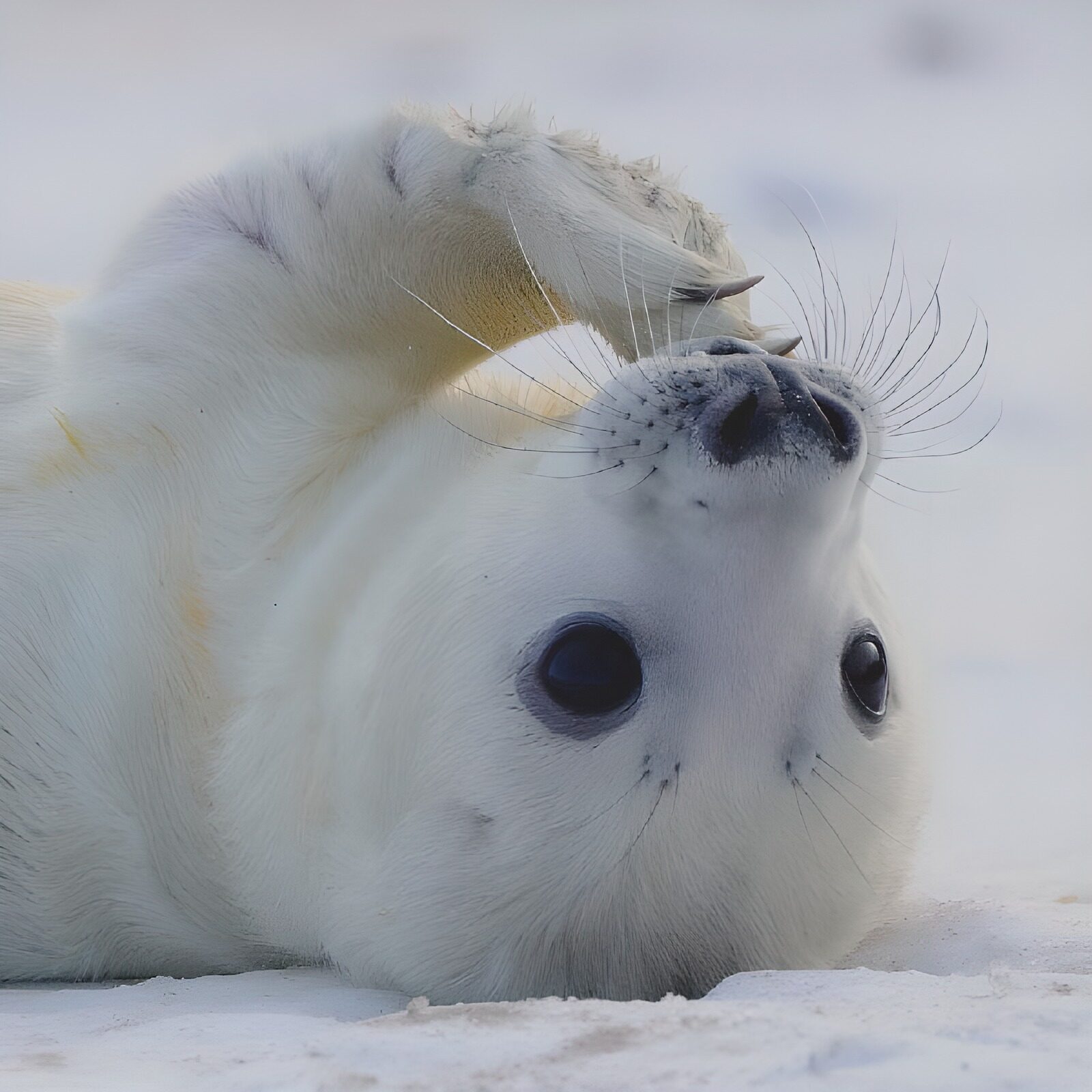 TPFR53988: Petit phoque se détendant sur la glace