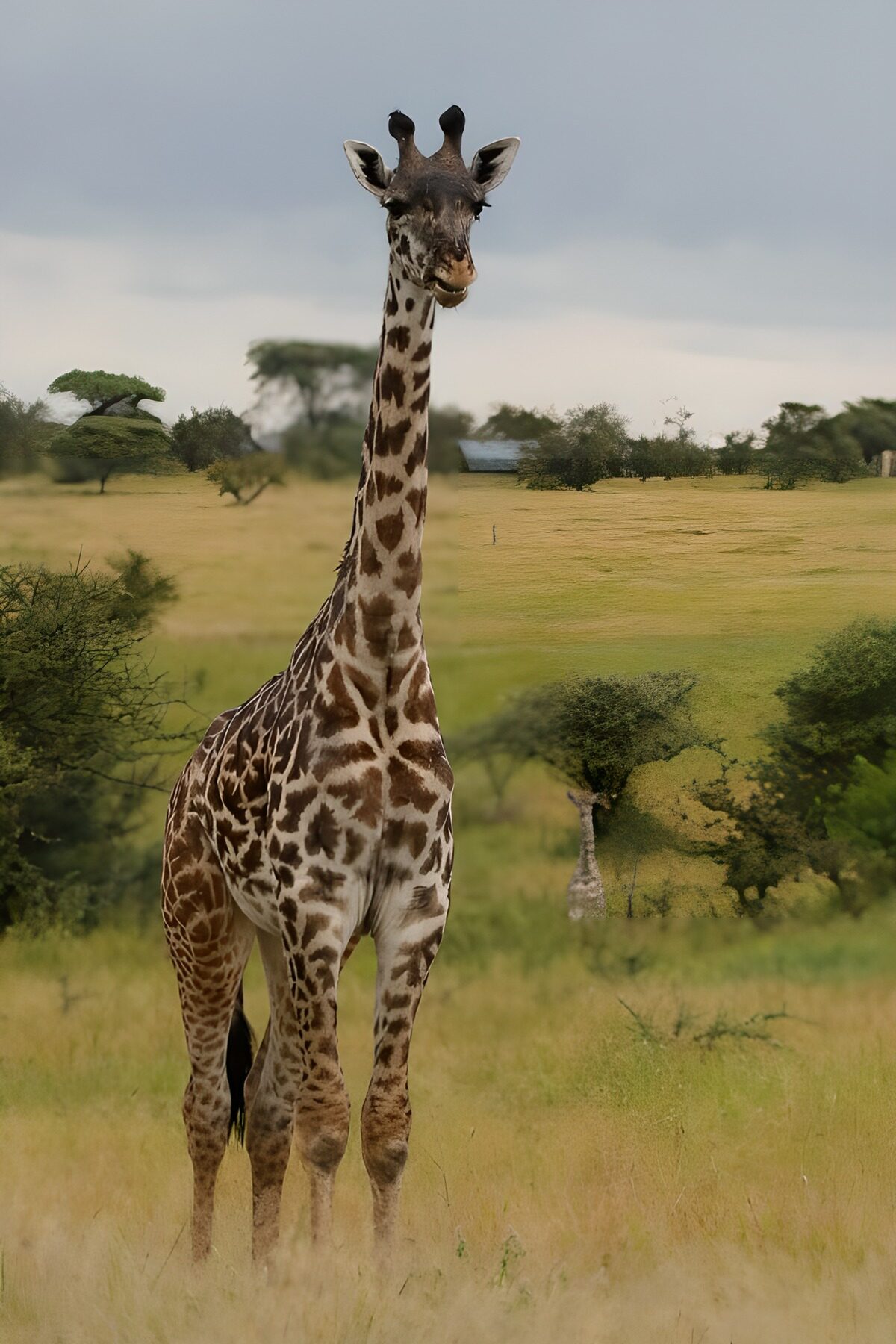 Giraffe majestueuse dans la savane