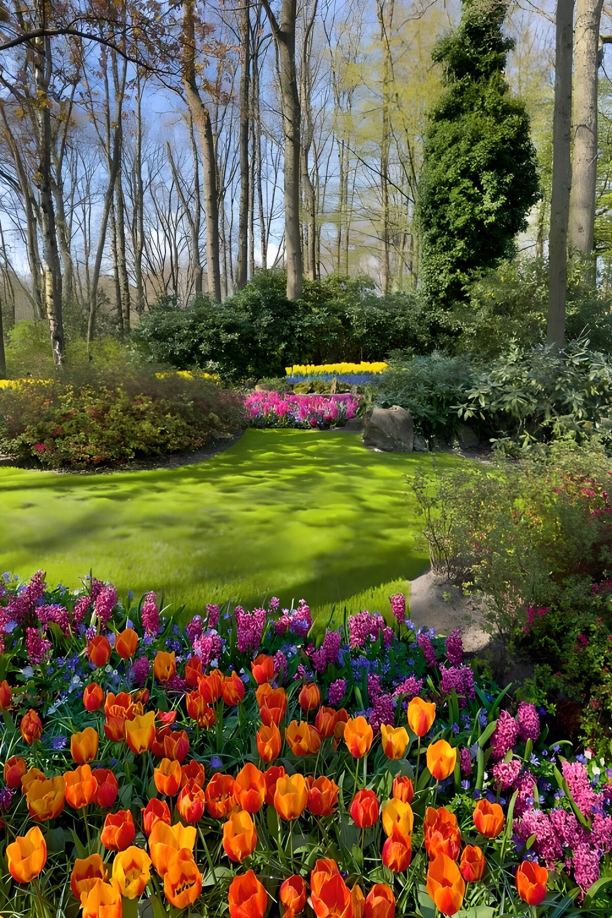 TPFR73205: Jardin fleuri au printemps