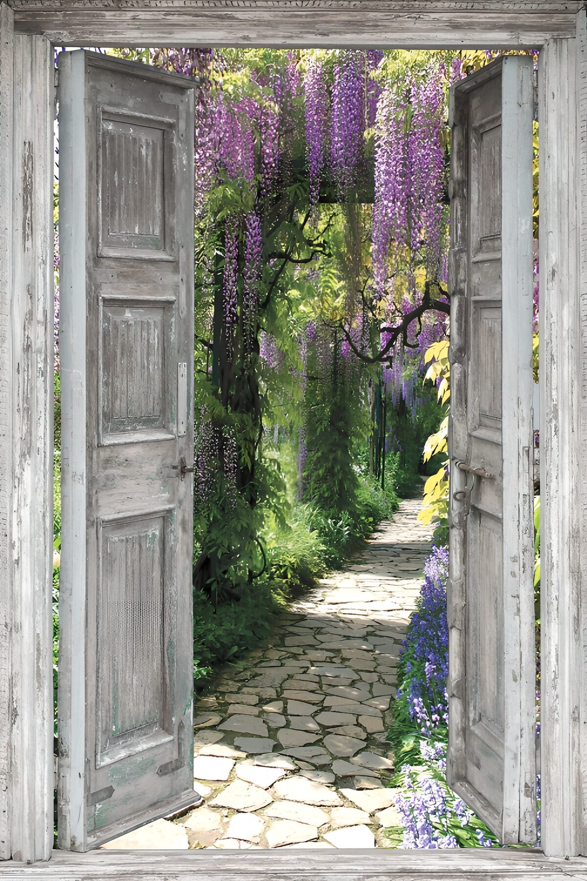 TPFR68587: La porte vers le jardin fleuri