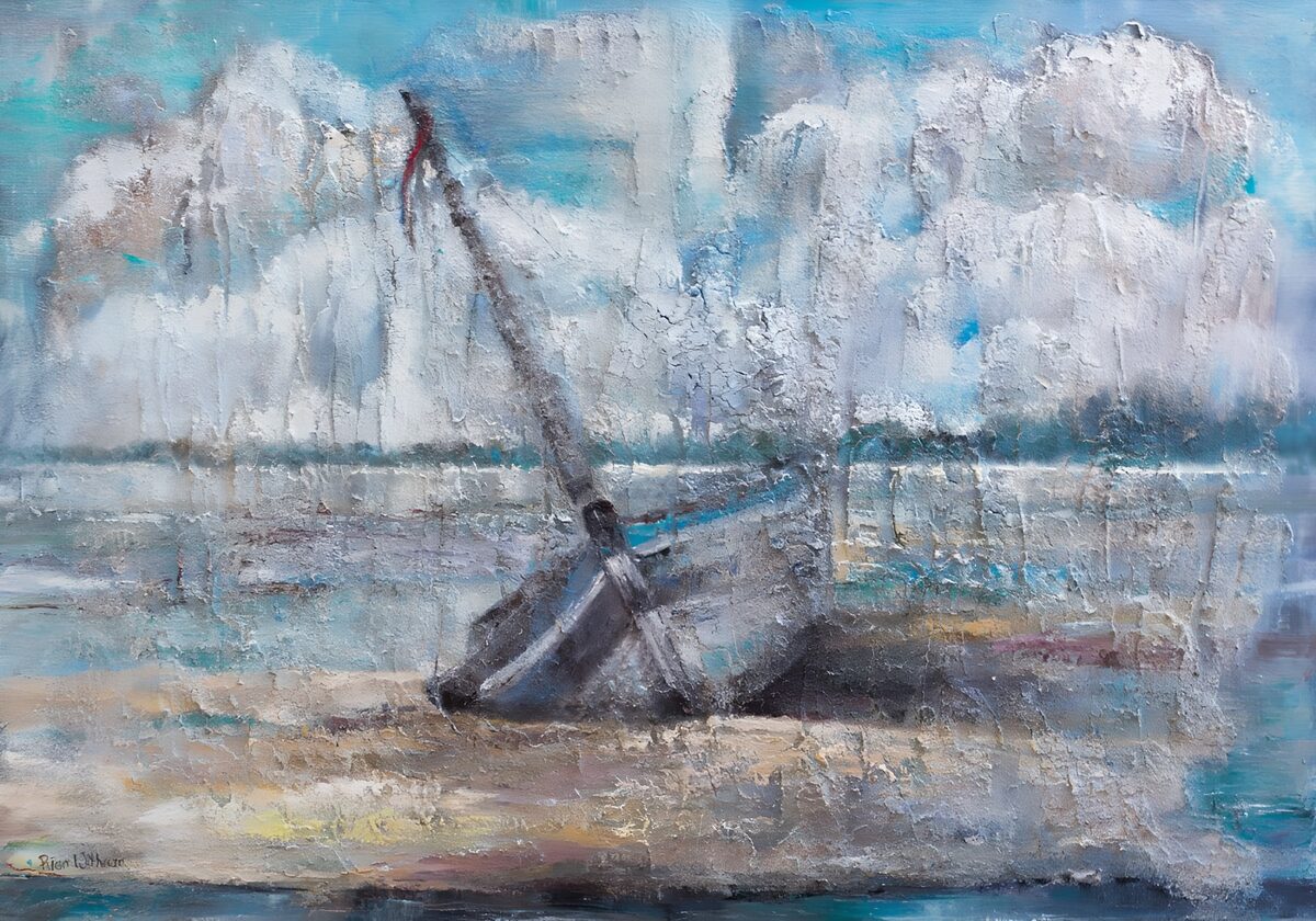 TPFR81178: Barque sur une mer turquoise