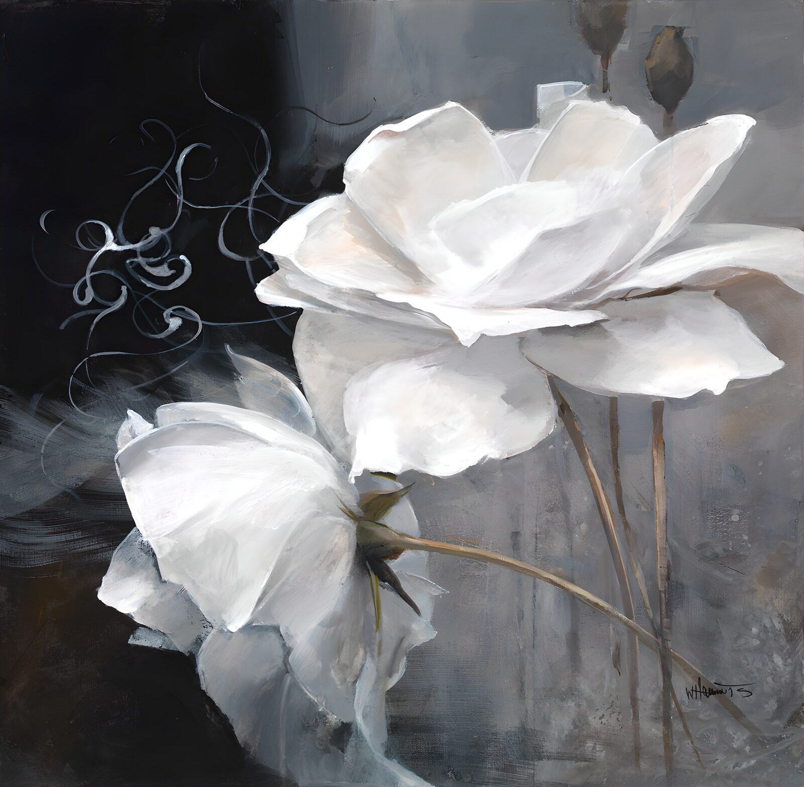 TPFR69060: Fleurs blanches en harmonie