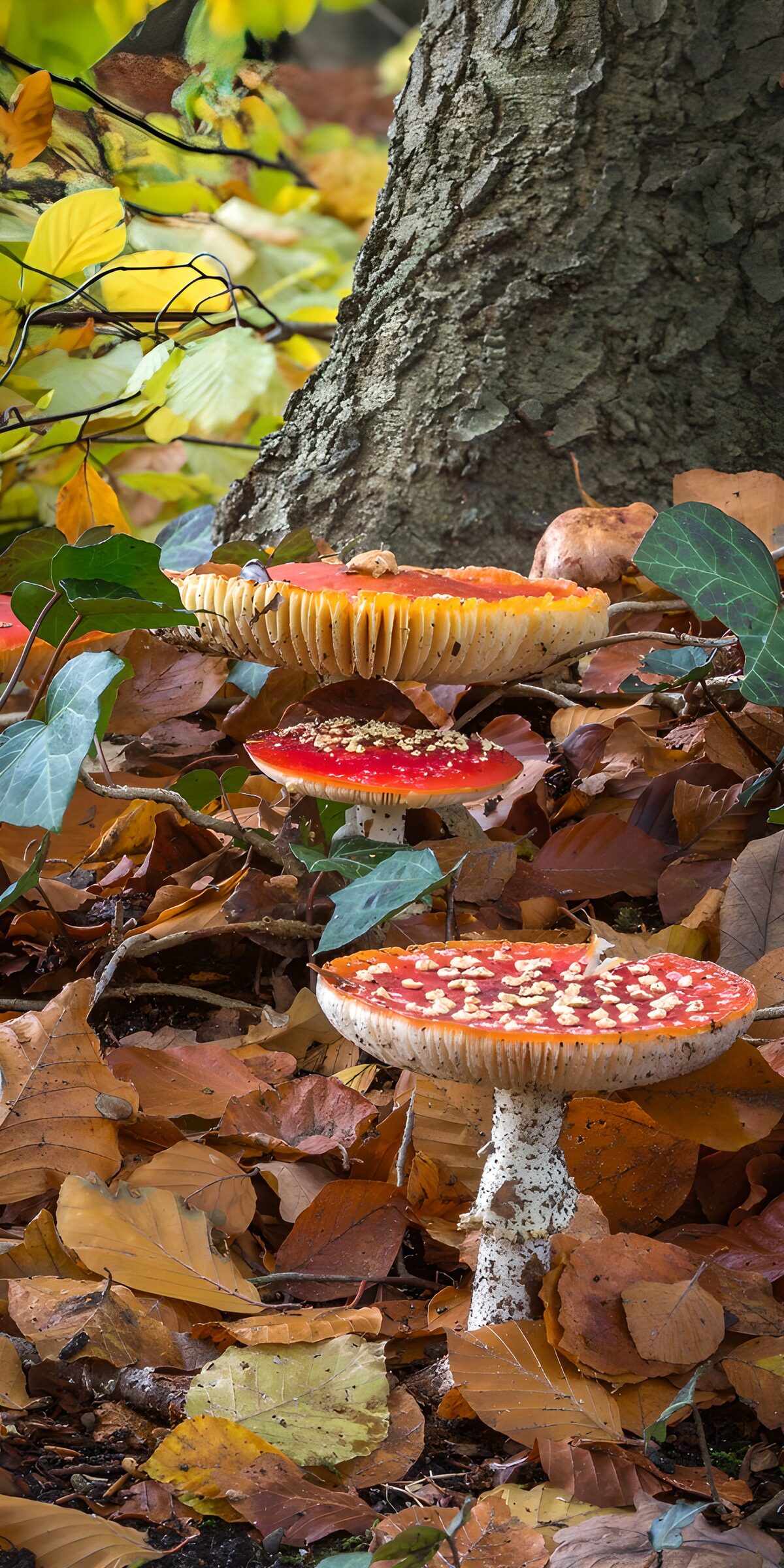 TPFR24436: Chapeaux colorés dans la forêt