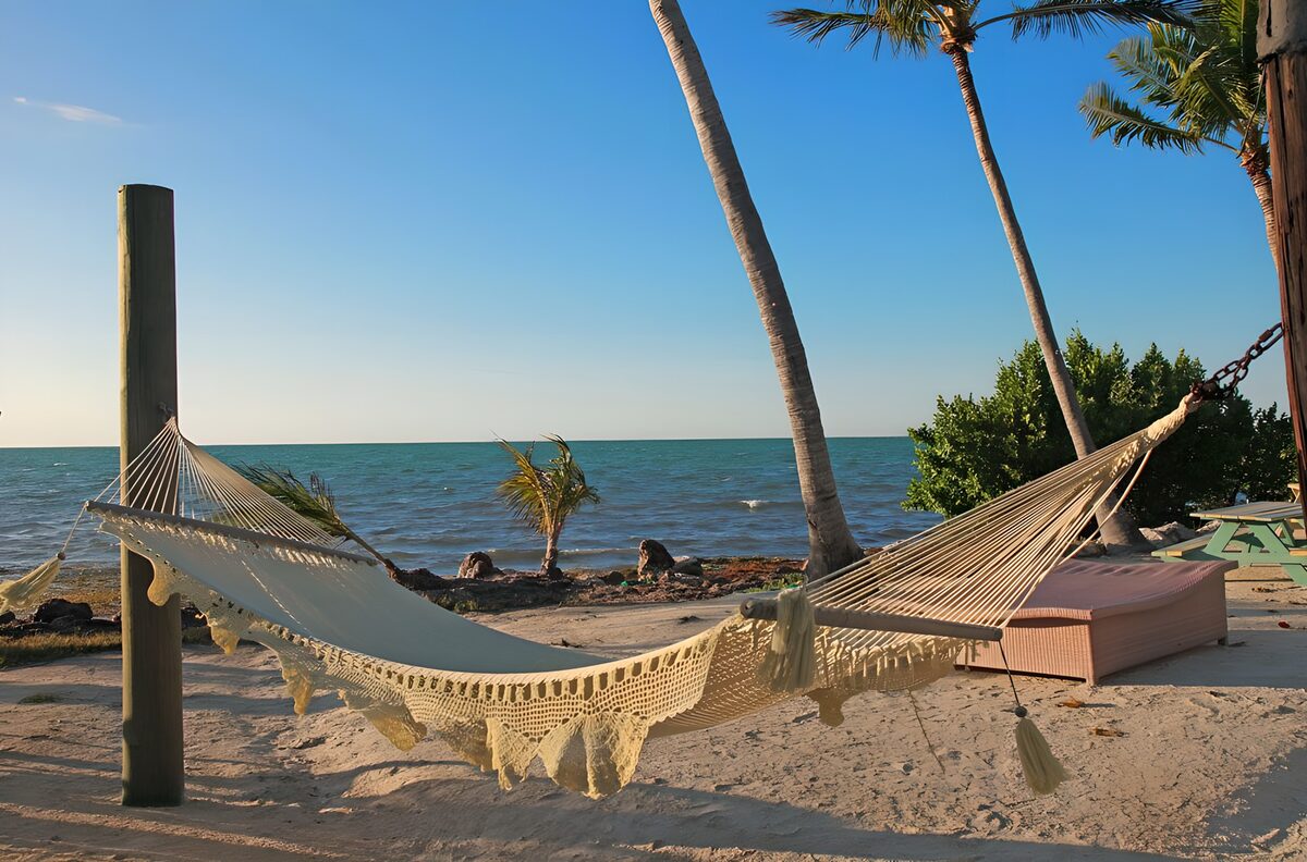 TPFR83762: Hamac avec vue sur la mer des Caraïbes