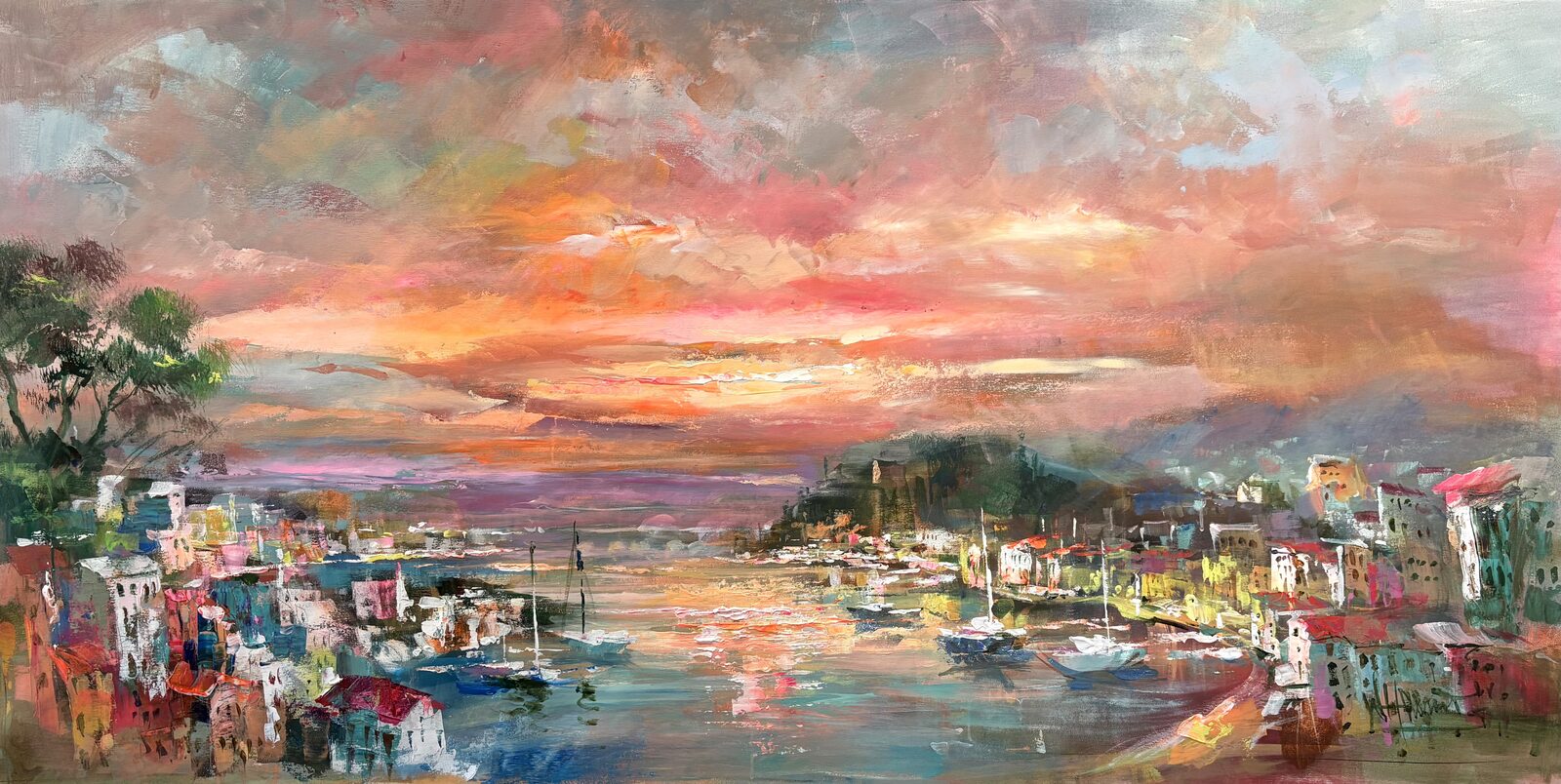 TPFR99426: coucher de soleil sur la baie
