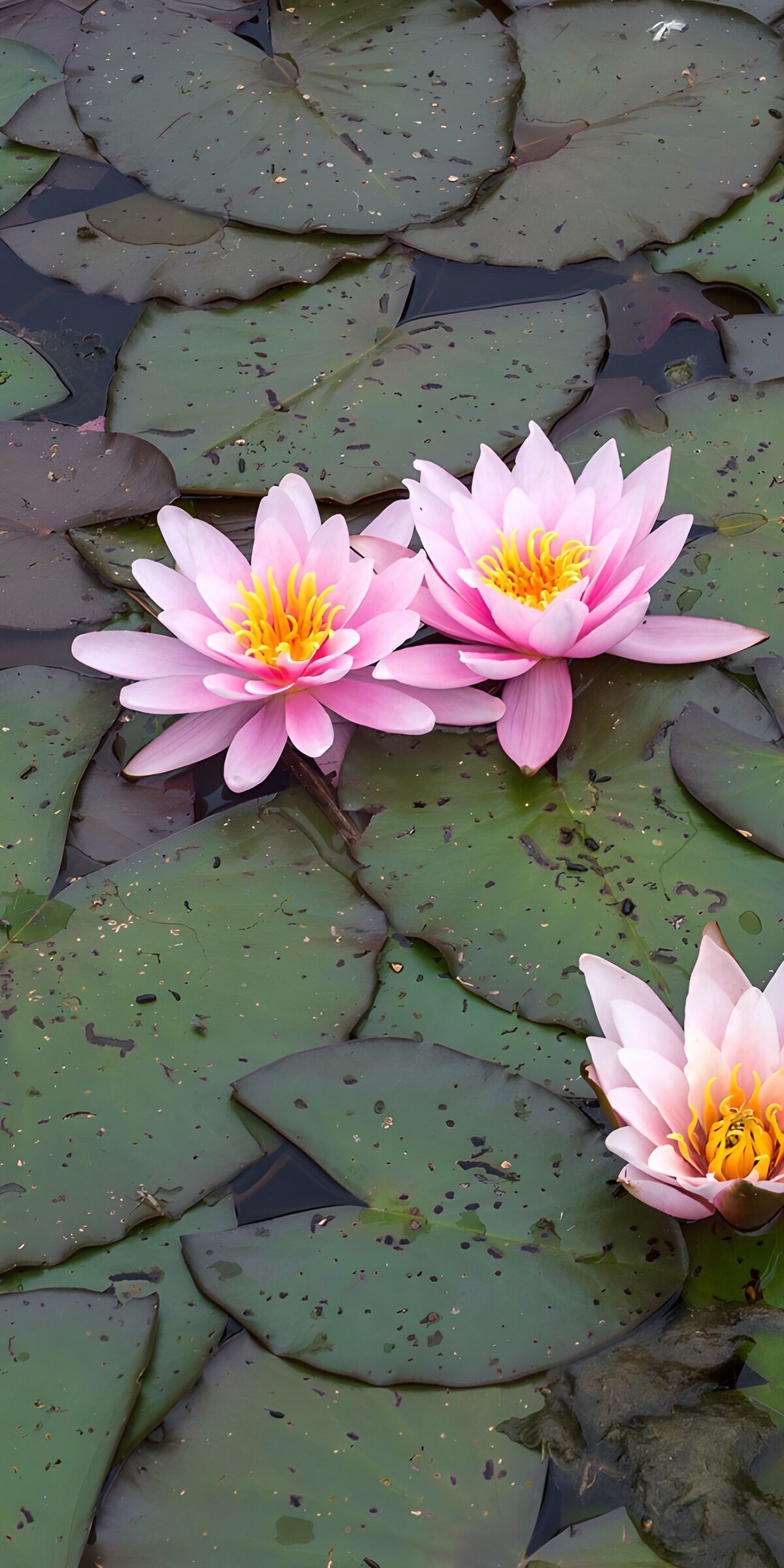 TPFR73816: Fleurs de lotus sur un étang paisible