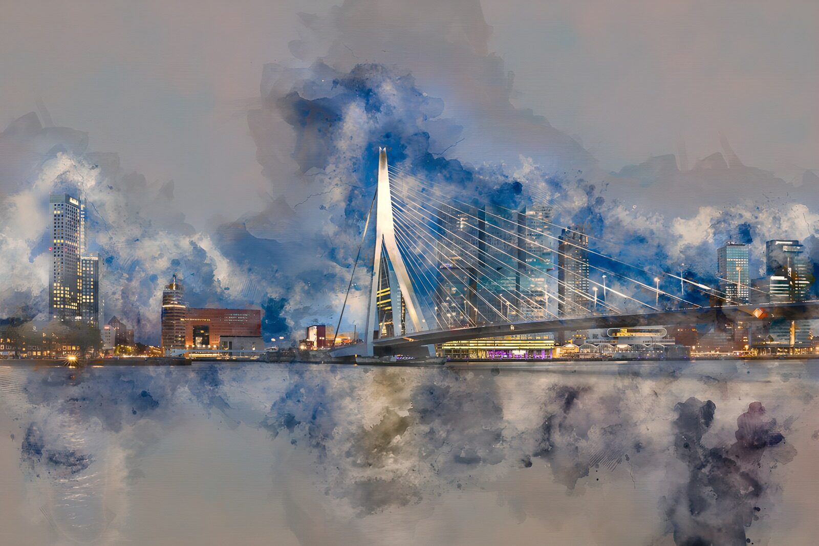 TPFR71479: Skyline moderne de Rotterdam
