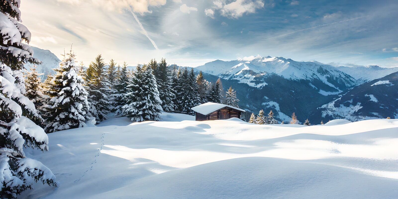 TPFR14262: Paysage hivernal paisible en montagne