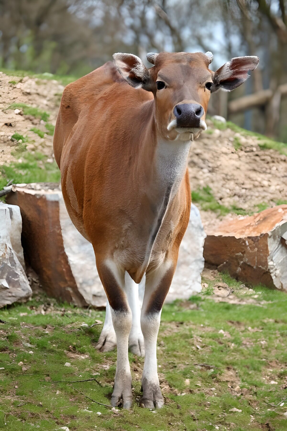 TPFR48476: Vache brune au pâturage