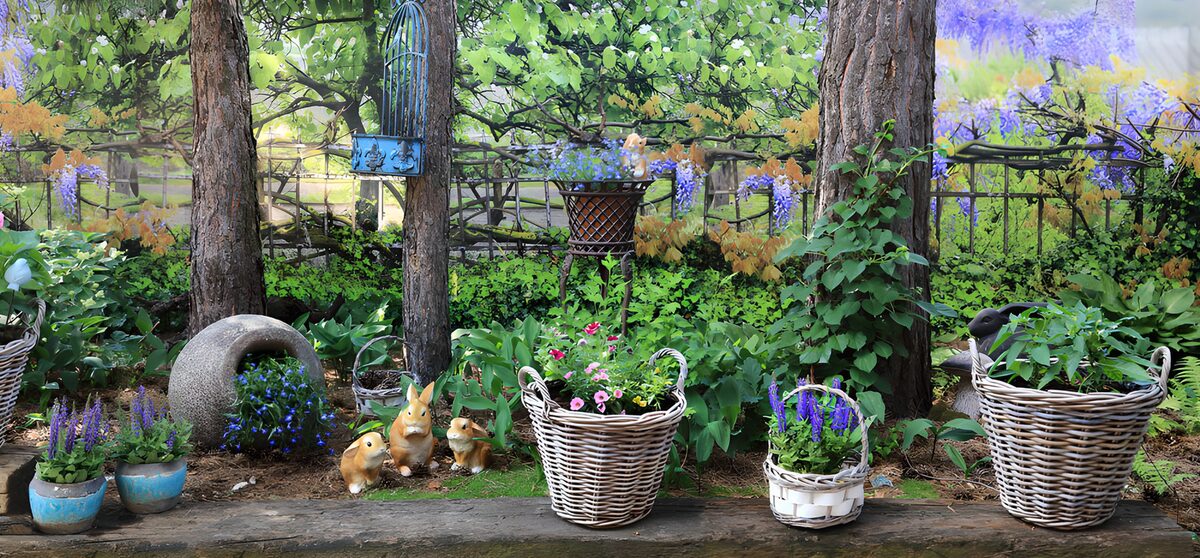 TPFR69154: Jardin enchanté au printemps