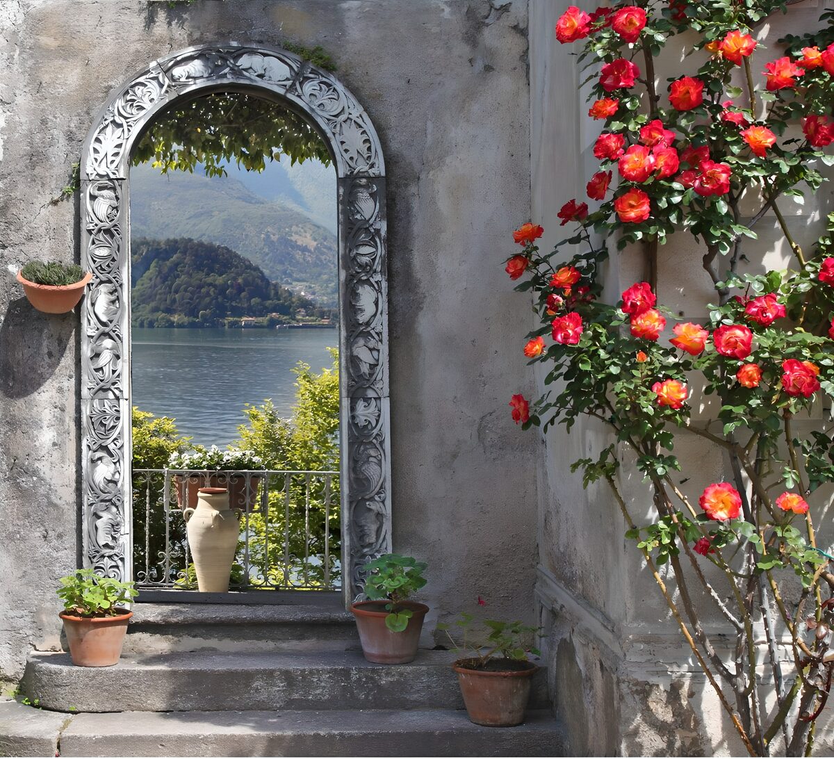 TPFR16740: Reflet du jardin fleuri