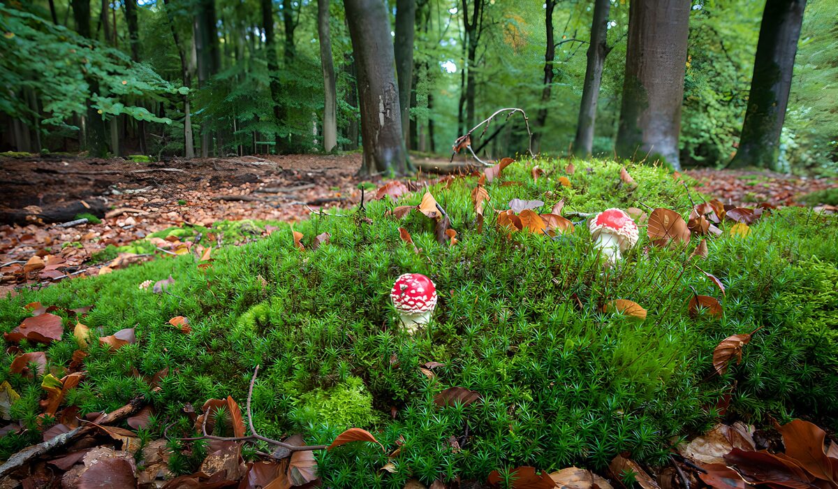 TPFR13453: Champignons colorés dans la forêt