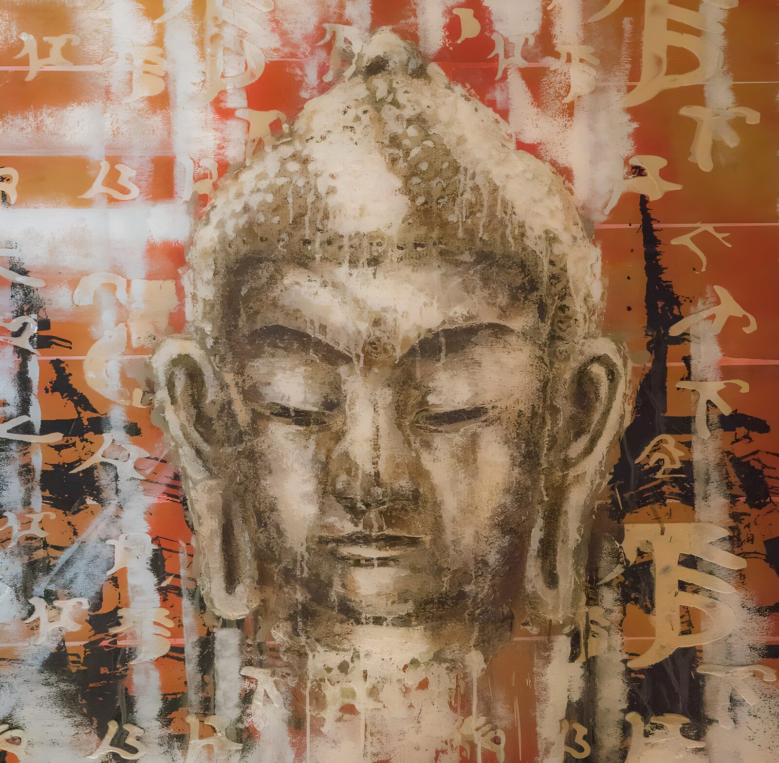 TPFR56569: La sérénité du Bouddha en couleurs vives