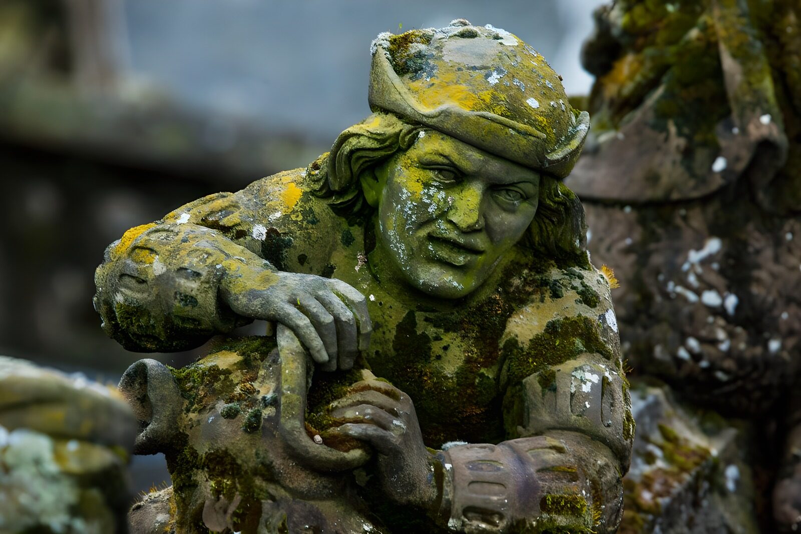 TPFR90359: Statue de guerrier mystérieux