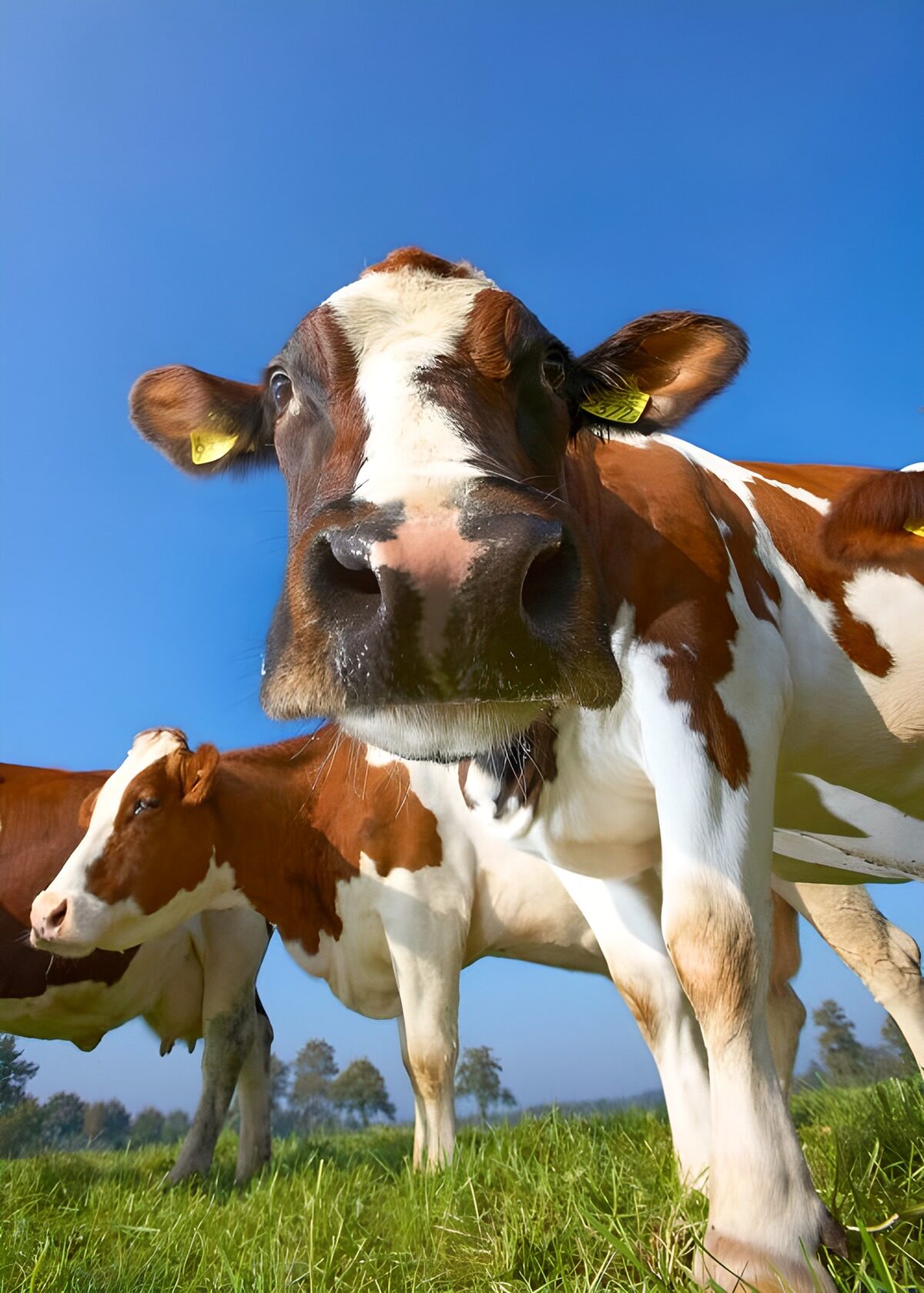 Vaches dans un champ ensoleillé
