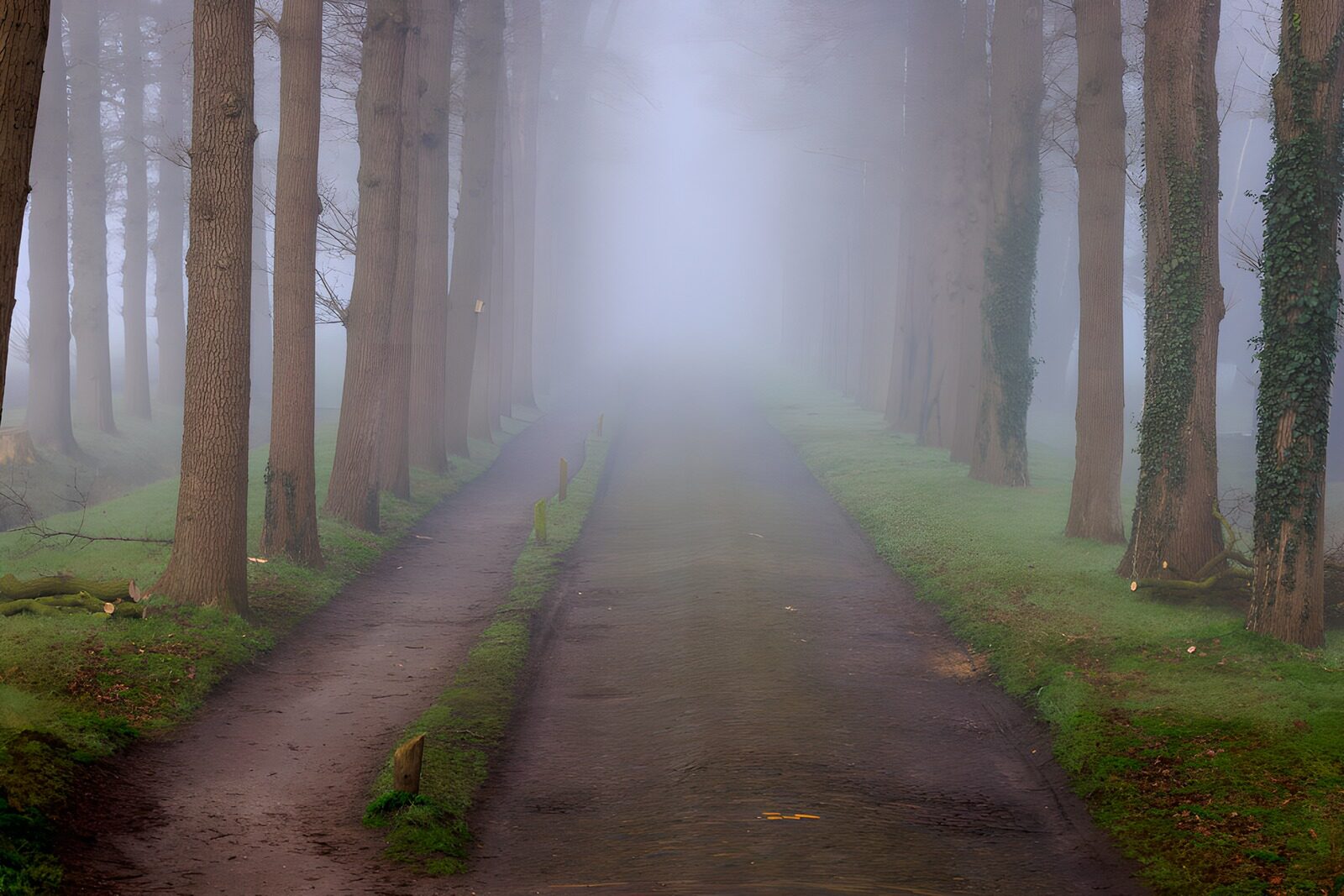 TPFR39400: Chemin brumeux dans la forêt
