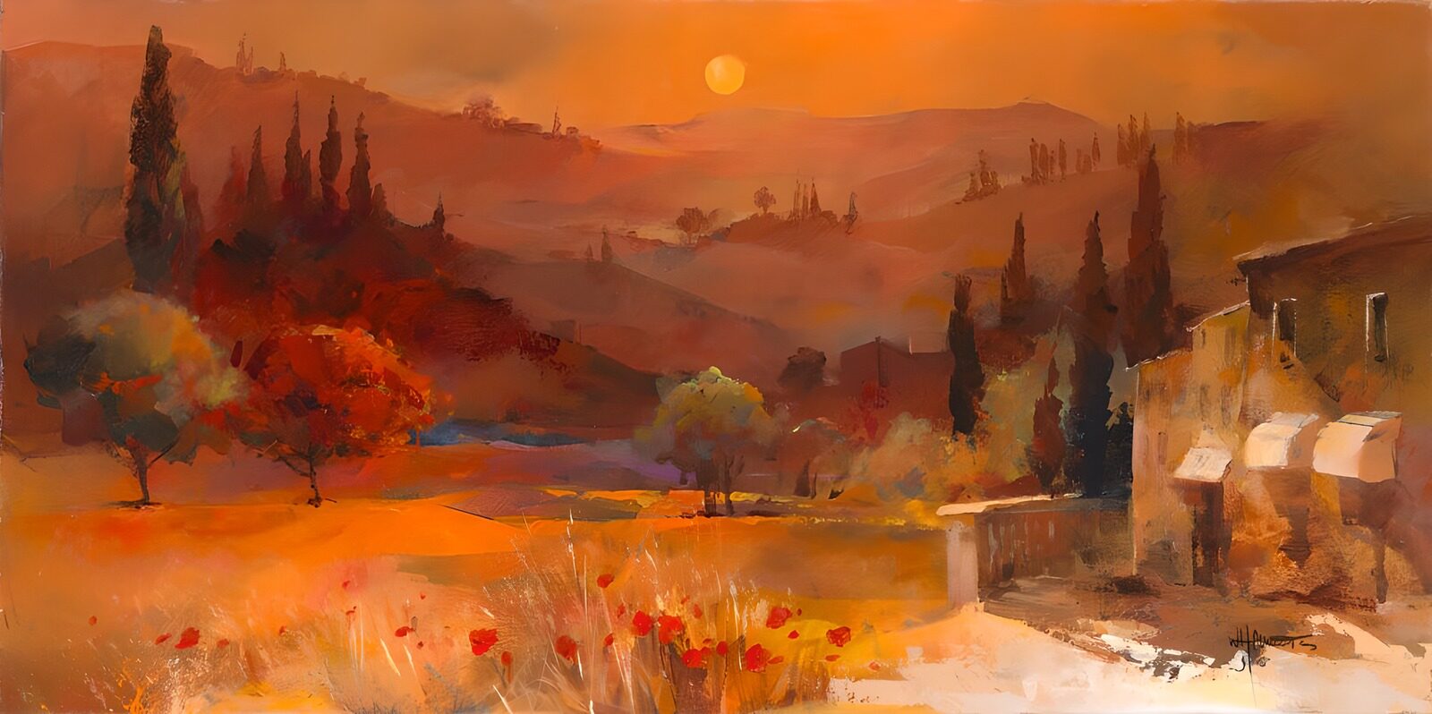 TPFR70694: Peinture d'un paysage espagnol version 2