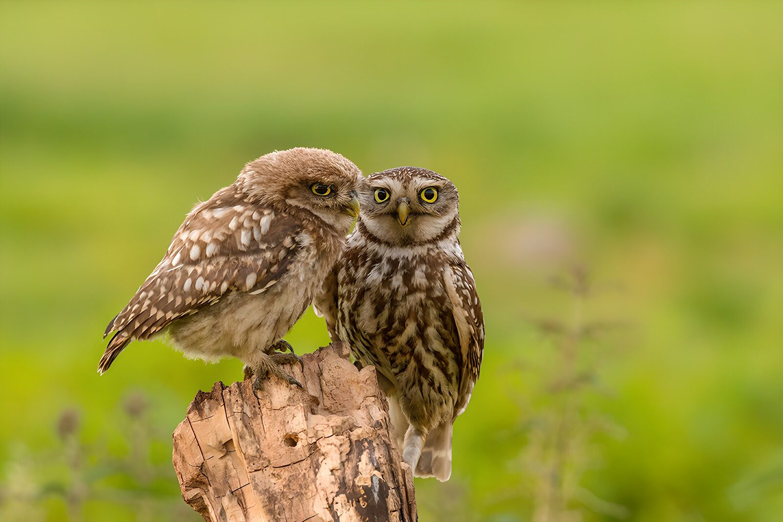 TPFR26709: Hibou mignon en duo dans la nature