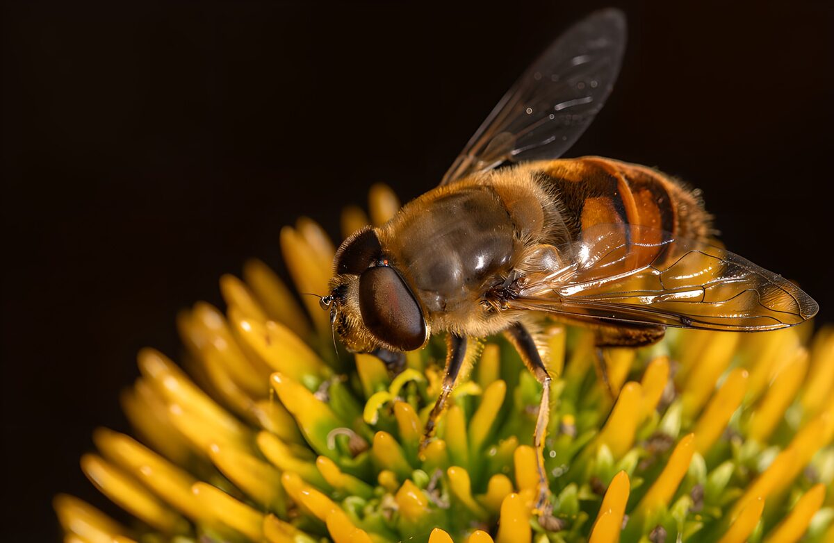 TPFR17788: Abeille sur une fleur vibrante